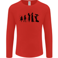Funny Child to Mother Evolution Mothers Day Mens Long Sleeve T-Shirt Red
