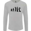 Funny Child to Mother Evolution Mothers Day Mens Long Sleeve T-Shirt Sports Grey