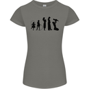 Funny Child to Mother Evolution Mothers Day Womens Petite Cut T-Shirt Charcoal