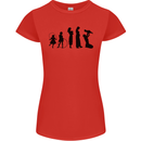 Funny Child to Mother Evolution Mothers Day Womens Petite Cut T-Shirt Red
