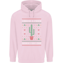 Funny Christmas Cactus Prick Childrens Kids Hoodie Light Pink
