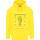 Funny Christmas Cactus Prick Childrens Kids Hoodie Yellow