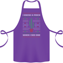 Funny Christmas Cactus Prick Cotton Apron 100% Organic Purple