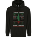 Funny Christmas Cactus Prick Mens 80% Cotton Hoodie Black