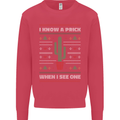 Funny Christmas Cactus Prick Mens Sweatshirt Jumper Heliconia