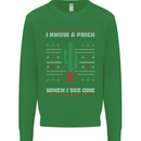 Funny Christmas Cactus Prick Mens Sweatshirt Jumper Irish Green