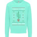 Funny Christmas Cactus Prick Mens Sweatshirt Jumper Peppermint