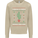 Funny Christmas Cactus Prick Mens Sweatshirt Jumper Sand