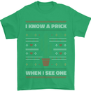 Funny Christmas Cactus Prick Mens T-Shirt Cotton Gildan Irish Green