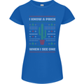 Funny Christmas Cactus Prick Womens Petite Cut T-Shirt Royal Blue