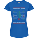 Funny Christmas Cactus Prick Womens Petite Cut T-Shirt Royal Blue