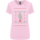 Funny Christmas Cactus Prick Womens Wider Cut T-Shirt Light Pink