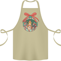 Funny Christmas Cats Bauble Cotton Apron 100% Organic Khaki