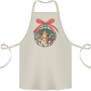 Funny Christmas Cats Bauble Cotton Apron 100% Organic Natural