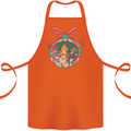 Funny Christmas Cats Bauble Cotton Apron 100% Organic Orange