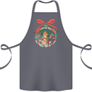 Funny Christmas Cats Bauble Cotton Apron 100% Organic Steel