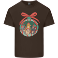 Funny Christmas Cats Bauble Kids T-Shirt Childrens Chocolate