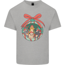 Funny Christmas Cats Bauble Kids T-Shirt Childrens Sports Grey