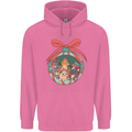 Funny Christmas Cats Bauble Mens 80% Cotton Hoodie Azelea