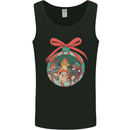 Funny Christmas Cats Bauble Mens Vest Tank Top Black
