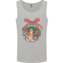 Funny Christmas Cats Bauble Mens Vest Tank Top Sports Grey