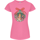 Funny Christmas Cats Bauble Womens Petite Cut T-Shirt Azalea
