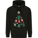 Funny Christmas Guitar Tree Rock Music Childrens Kids Hoodie Black