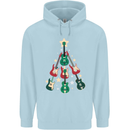 Funny Christmas Guitar Tree Rock Music Childrens Kids Hoodie Light Blue