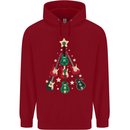 Funny Christmas Guitar Tree Rock Music Childrens Kids Hoodie Red
