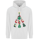 Funny Christmas Guitar Tree Rock Music Childrens Kids Hoodie White