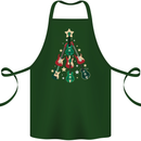 Funny Christmas Guitar Tree Rock Music Cotton Apron 100% Organic Forest Green