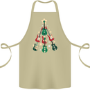 Funny Christmas Guitar Tree Rock Music Cotton Apron 100% Organic Khaki