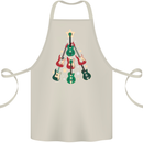 Funny Christmas Guitar Tree Rock Music Cotton Apron 100% Organic Natural
