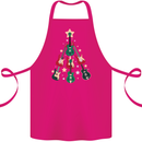 Funny Christmas Guitar Tree Rock Music Cotton Apron 100% Organic Pink