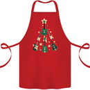 Funny Christmas Guitar Tree Rock Music Cotton Apron 100% Organic Red