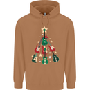 Funny Christmas Guitar Tree Rock Music Mens 80% Cotton Hoodie Caramel Latte