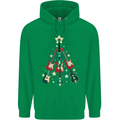 Funny Christmas Guitar Tree Rock Music Mens 80% Cotton Hoodie Irish Green