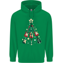 Funny Christmas Guitar Tree Rock Music Mens 80% Cotton Hoodie Irish Green