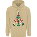 Funny Christmas Guitar Tree Rock Music Mens 80% Cotton Hoodie Sand