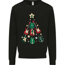 Funny Christmas Guitar Tree Rock Music Mens Sweatshirt Jumper Black
