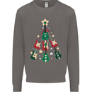 Funny Christmas Guitar Tree Rock Music Mens Sweatshirt Jumper Charcoal