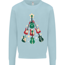Funny Christmas Guitar Tree Rock Music Mens Sweatshirt Jumper Light Blue