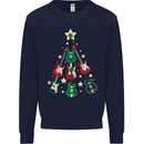 Funny Christmas Guitar Tree Rock Music Mens Sweatshirt Jumper Navy Blue