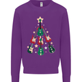 Funny Christmas Guitar Tree Rock Music Mens Sweatshirt Jumper Purple