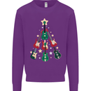 Funny Christmas Guitar Tree Rock Music Mens Sweatshirt Jumper Purple