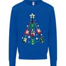 Funny Christmas Guitar Tree Rock Music Mens Sweatshirt Jumper Royal Blue