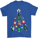 Funny Christmas Guitar Tree Rock Music Mens T-Shirt Cotton Gildan Royal Blue