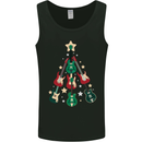 Funny Christmas Guitar Tree Rock Music Mens Vest Tank Top Black