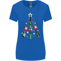 Funny Christmas Guitar Tree Rock Music Womens Wider Cut T-Shirt Royal Blue