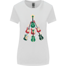 Funny Christmas Guitar Tree Rock Music Womens Wider Cut T-Shirt White